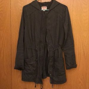 Charcoal light utility jacket